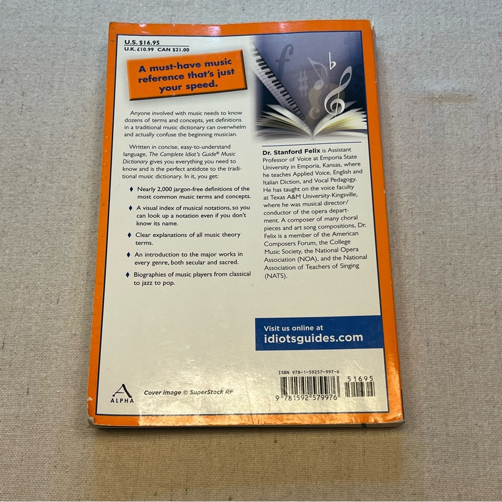 The Complete Idiot's Guide Music Dictionary - Paperback - Picture 2 of 13